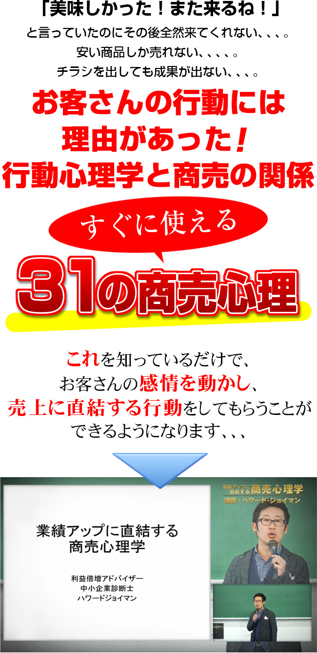 すぐに使える３１の商売心理