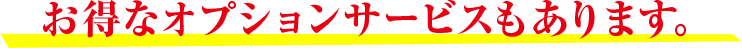 お得なオプションサービスもあります。